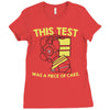 this test was a piece of cake Ladies Fitted T-Shirt