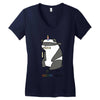 %5 unicorn %95 ninja Women's V-Neck T-Shirt