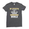 my daughter is the world's best special ed teacher. cool gift for mom Ladies Fitted T-Shirt