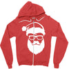 santa hipster Zipper Hoodie
