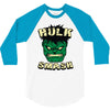 hulk smash 3/4 Sleeve Shirt