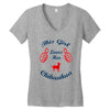 this girl love her chihuahua Women's V-Neck T-Shirt