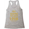 queens are born in 1958 Racerback Tank