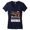 Halloween Kings Are Born In November Women's V-Neck T-Shirt