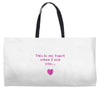 this is my heart when i see you Weekender Totes