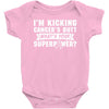 I Am Kicking Cancers Butt Whats Your Superpower? Baby Onesie