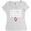 smell of christmas in the morning Women's Triblend Scoop T-shirt