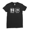 drifting   problem solved mens funny Ladies Fitted T-Shirt