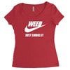 weed   just smoke it   mens funny Women's Triblend Scoop T-shirt
