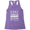 Born In January Racerback Tank
