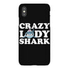 crazy lady shark iPhoneX Case