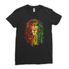 new! men's rasta vibe lion Ladies Fitted T-Shirt