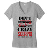don't flirt with me i love may girl she is a crazy scorpio she will mu Women's V-Neck T-Shirt