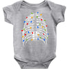 skeleton christmas tree Baby Bodysuit