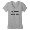 awkward morning funny t shirt sex humor college s 3xl Women's V-Neck T-Shirt