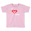 i love heart bass guitar music Toddler T-shirt