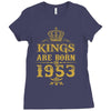 kings are born in 1953 Ladies Fitted T-Shirt
