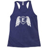 letter e with wings Racerback Tank