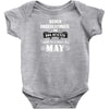 never underestimate an old man who was born in may Baby Onesie