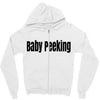 baby peeking Zipper Hoodie