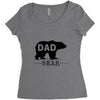 dad bear Women's Triblend Scoop T-shirt