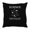 science doesn't care what you believe funny Throw Pillow