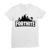 fortnite logo black Ladies Fitted T-Shirt