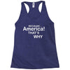 because america Racerback Tank