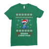 ohana christmas stitch Ladies Fitted T-Shirt