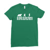 be nice to fat people bear chase funny pub joke Ladies Fitted T-Shirt