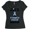 no one can scare me i am atomach cancer warrior Women's Triblend Scoop T-shirt