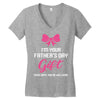 I'm Your Father's Day Gift Mom Says You're Welcome Baby Girl Women's V-Neck T-Shirt