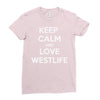 westlife white logo Ladies Fitted T-Shirt