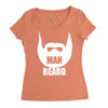 man beard funny mens Women's Triblend Scoop T-shirt
