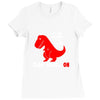funny dino Ladies Fitted T-Shirt