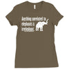 anything unrelated to elephants is irrelephant Ladies Fitted T-Shirt