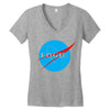 logic nasa Women's V-Neck T-Shirt