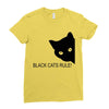 black cats rule Ladies Fitted T-Shirt