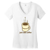 funny retro coffee Women's V-Neck T-Shirt