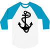anchor sailor t shirt fashion cross top tee nautical tshirt retro tatt 3/4 Sleeve Shirt