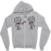 cute love robots Zipper Hoodie