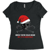 skull christmas Women's Triblend Scoop T-shirt