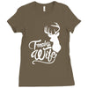 trophy wife deer Ladies Fitted T-Shirt