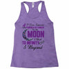 i love someone with pancreatic cancer to the moon &amp; back to infınıty Racerback Tank