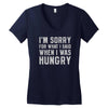 hungry apology Women's V-Neck T-Shirt