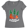 Happy Camper Women's Triblend Scoop T-shirt