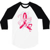 breast cancer awareness hope ribbon heart 3/4 Sleeve Shirt