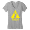 caution shapes being thrown printed Women's V-Neck T-Shirt
