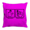 push button receive bacon t shirt funny awesome nerdy geeky humor tee Throw Pillow