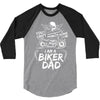 You Cant Scare Me I am Biker Dad 3/4 Sleeve Shirt